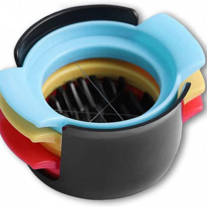Set de 3 feliatoare pentru oua/fructe STOUCLA, PP/otel inoxidabil, multicolor, 9 x 10.5 x 5.5 cm