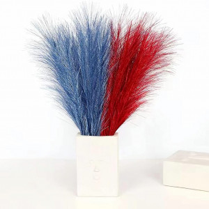 Set de 3 flori de pampas DJKKENTY, argintiu, pampas uscat, 45 cm