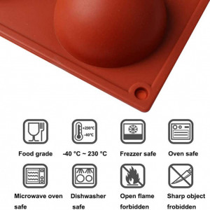 Set de 3 forme pentru dulciuri SIMUR, silicon, maro, 29 x 17 cm