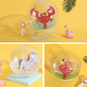 Set de 3 mingi de plaja XiXiRan, PVC, multicolor, 30 cm