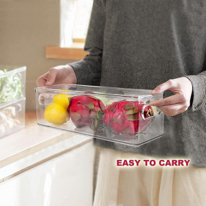 Set de 3 organizatoare pentru frigider Greentainer, plastic, transparent