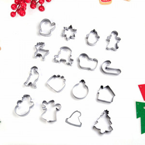Set de 30 de forme pentru prajituri AIDYEXT, otel inoxidabil, argintiu, 4,7 - 7,5 cm