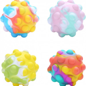 Set de 4 bile anti-stres RIHUD, silicon, multicolor, 14 x 14 cm