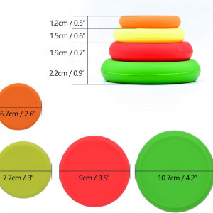 Set de 4 capace pentru depozitarea alimentelor FEIGO, silicon, multicolor