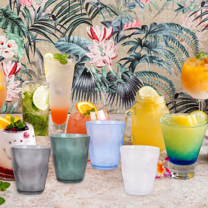 Set de 4 pahare Jodsen, acrilic, multicolor, 220 ml, 5 x 9 cm
