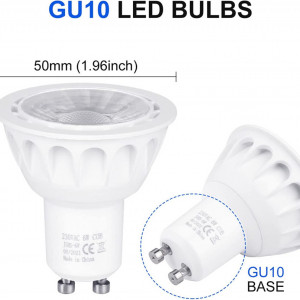 Set de 4 spoturi Yayza, GU10, LED, lumina albastra, 6W, MR16