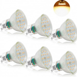 Set de 6 becuri cu halogen Wenscha, LED, 5W GU10 WW NW, 6er 5w Warmweiss, GU10, 5.00W, 230.00V