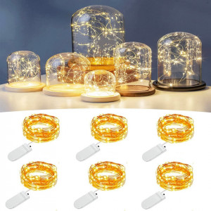 Set de 6 instalatii decorative Redefun, 20 LED-uri, alb cald, 2 m