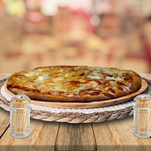 Set de 6 piese pentru aperitive HdHStore®, lemn/plastic