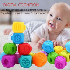 Set de 8 cuburi de joaca pentru copii Goorder, silicon, multicolor
