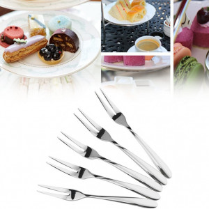 Set de 8 furculite HOTMNTY, otel inoxidabil, argintiu, 13,3 x 1 cm