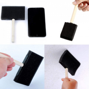 Set de 8 pensule Gu, spuma/lemn, natur/negru