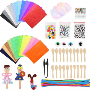 Set de creatie de 232 piese pentru copii ZERHOK, lemn/plastic/textil, multicolor