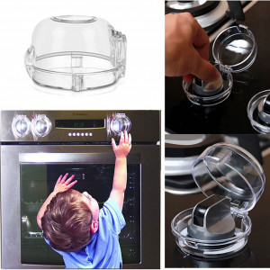 Set de protectii si incuietori pentru frigider si aragaz pentru siguranta copiilor Cantik, plastic, transparent/alb/roz