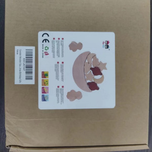 Set jucarii pentru copii Goorder, 11 piese, lemn masiv, natur/maro