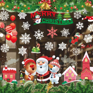 Set stickere pentru fereastra Anyingkai, PVC, multicolor, 61 x 72 cm