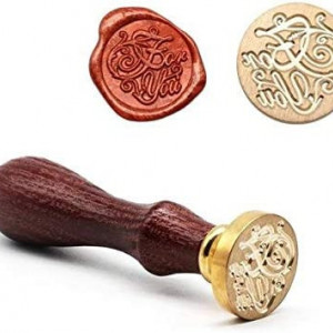 Stampila si accesorii pentru sigiliu cu ceara JZK, ceara/metal/catifea, multicolor
