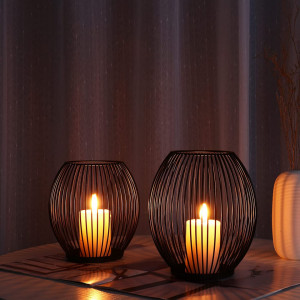 Suport pentru lumanare Encoft, metal, negru