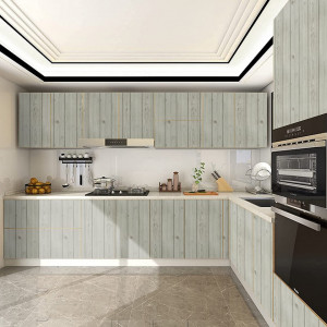 Tapet autoadeziv Decoroom, PVC, gri deschis, 45 x 300 cm