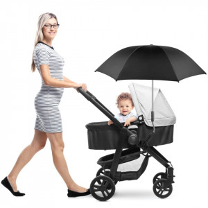 Umbrela pentru carucior RIOGOO, negru, UV 50+, 86 X 73 cm