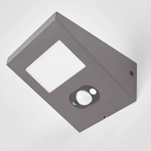 Aplica de perete pentru exterior Felin, LED, cu incarcare solara si senzor de miscare, aluminiu/plastic, gri grafit, 12, 5 x 6,6 x 14,5 cm