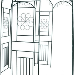 Arcada metalica pentru trandafiri, verde inchis, 250 x 160 cm