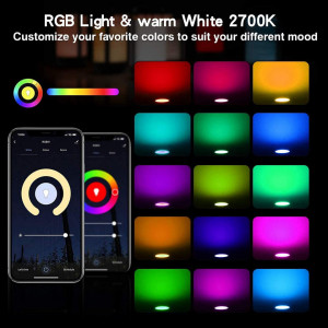 Bec inteligent Arcwares, GU10, Wifi Smart, 4W, 2700-6500K+RGB, A+, compatibil cu ALEXA
