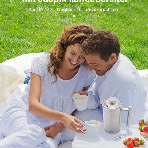 Cafetiera Jaspik, otel inoxidabil, argintiu, 1L