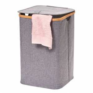 Cos de rufe Wallaroo bambus/material textil, gri, 33 x 51 x 33 cm