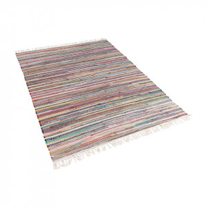 Covor Danca, tesut manual, multicolor deschis, 140 x 200 cm