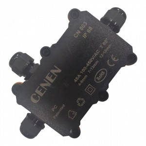 Cutie de jonctiune 10Gtek, plastic, 3 cai, interval cablu 3 ~ 6.5 mm,120 x 70 x 48 mm