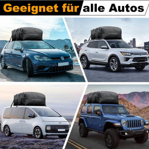 Cutie portbagaj pentru autovehicul CHANGEMOORE, poliester, negru, 112 x 86 x 53 cm