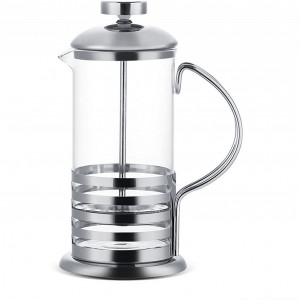Filtru de cafea Pilipane, sticla/otel inoxidabil, argintiu/transparent, 7,5 x 18,5 cm