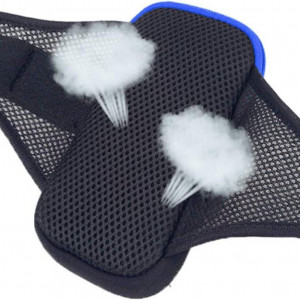 Geanta sport pentru brat MOLIWEN, textil, negru/albastru, 9,5 x 18 x 2 cm