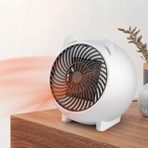 Incalzitor ceramic cu ventilator Sousnous, 500W, ABS, alb, 16,3 x 16 x 13,2 cm