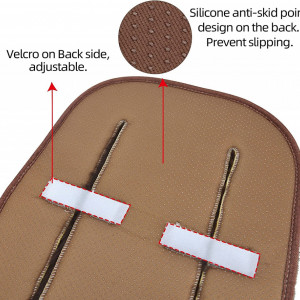 Insertie de scaun pentru carucior bebelus Miracle Baby, plus, maro, 35 x 78 cm