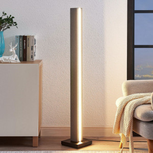 Lampadar Lucande, LED, negru, 20 x 20 x 124 cm