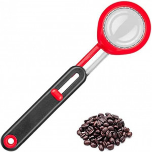 Lingurita de masurare a cafelei COLEESON, plastic, rosu/negru, 21 cm