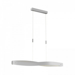 Lustra tip pendul Lian, LED, metal, argintiu, 118 x 195 cm