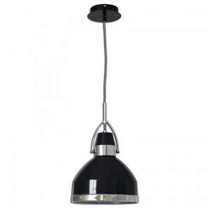 Lustra tip pendul, metal, negru, 23 x 135 cm, 40w