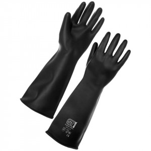 Manusi Supertouch Prochem Heavy Duty, cauciuc, negru