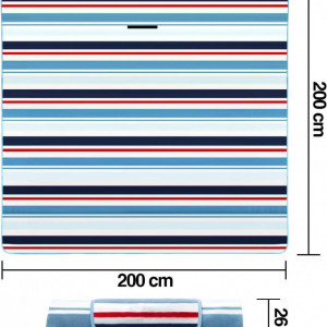 Patura pentru picnic LIJIN, bumbac, multicolor, 200 x 200 cm