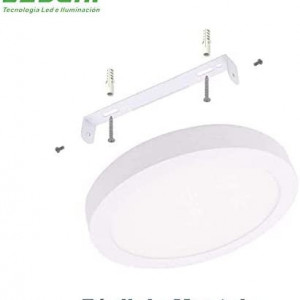 Plafoniera LEDUNI ®, plastic, alb, LED, 20 W, 220 V, lumina rece, 6000 K, 225 x 40 mm