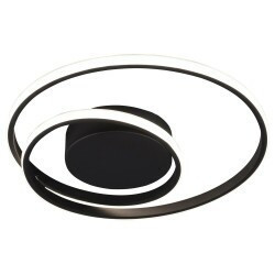 Plafoniera Ranier, metal/plastic, neagra, 7 x 39 cm, 22w