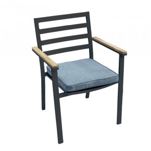 Scaun de gradina Salvador, negru, 87 x 57 x 61 cm