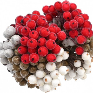 Set de 10 fructe artificiale de padure Bekecidi, spuma, multicolor, 3 x 1,2 cm