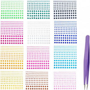 Set de 1200 strasuri pentru bijuterii ZHOUHON, acril, multicolor