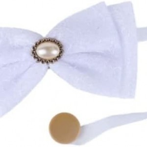 Set de 2 accesorii magnetice pentru perdele Kasahome, textil, alb, 7 X 15 cm