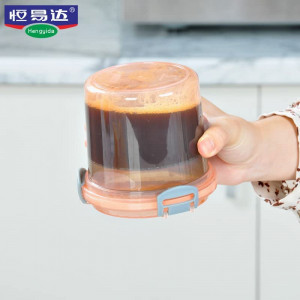 Set de 2 caserole cu tacamuri pentru pranz IGINOA, roz/alb, plastic, 600 ml, 10,7 x 11,8 cm