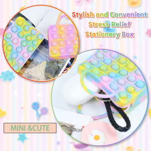Set de 2 genti Popit PeaMirmy, silicon, multicolor, 9,9 x 10, 7 cm
